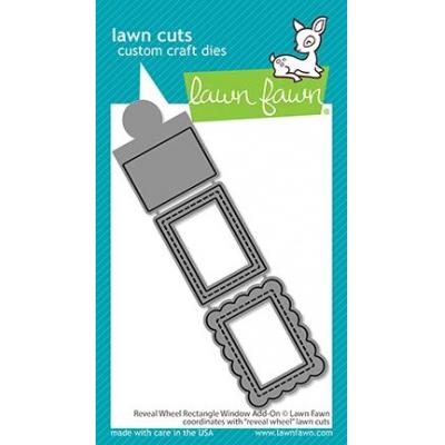 Lawn Fawn Lawn Cuts - Reveal Wheel Rectangle Window Add-On